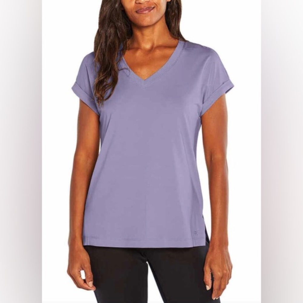 Banana Republic Women's Roll Sleeve V-neck T-shirt
